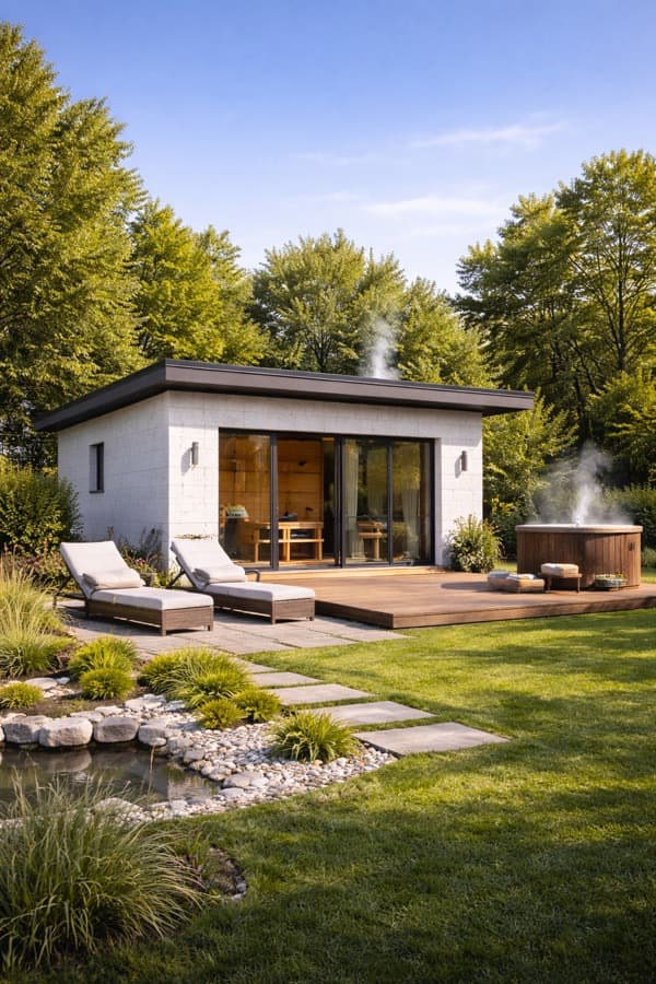 Баня из газобетонных блоков в Перми