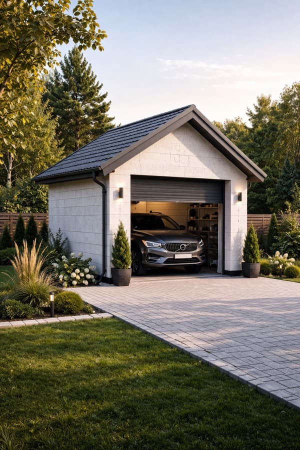 Гараж из газоблоков в Перми