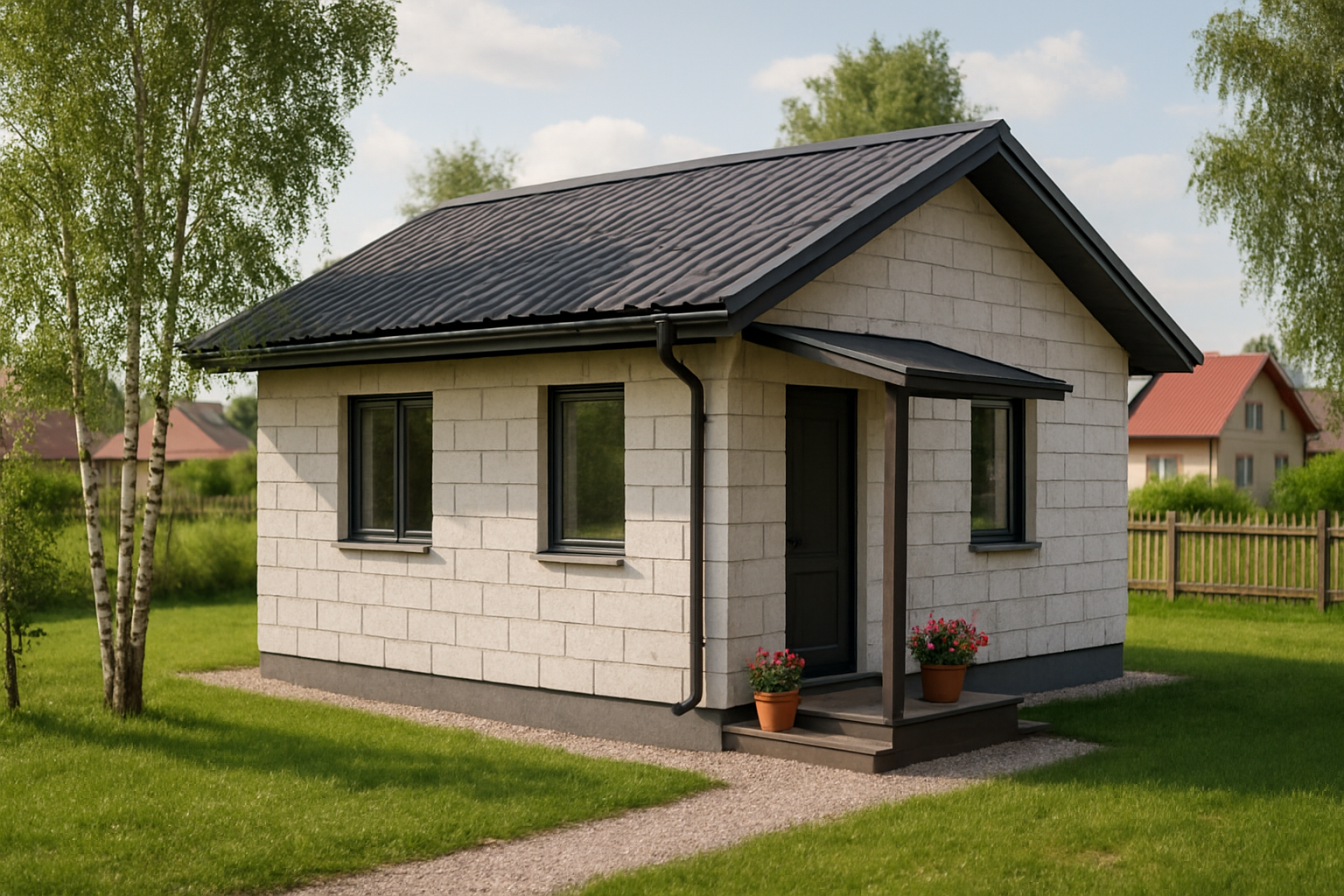 Дом из газобетона 50 м² в Перми — расчёт блоков и стоимость